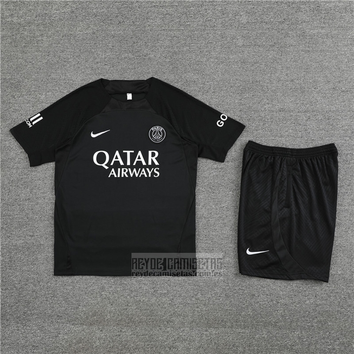 Chandal del Paris Saint-Germain Manga Corta 2022-2023 Negro - Pantalon Corto